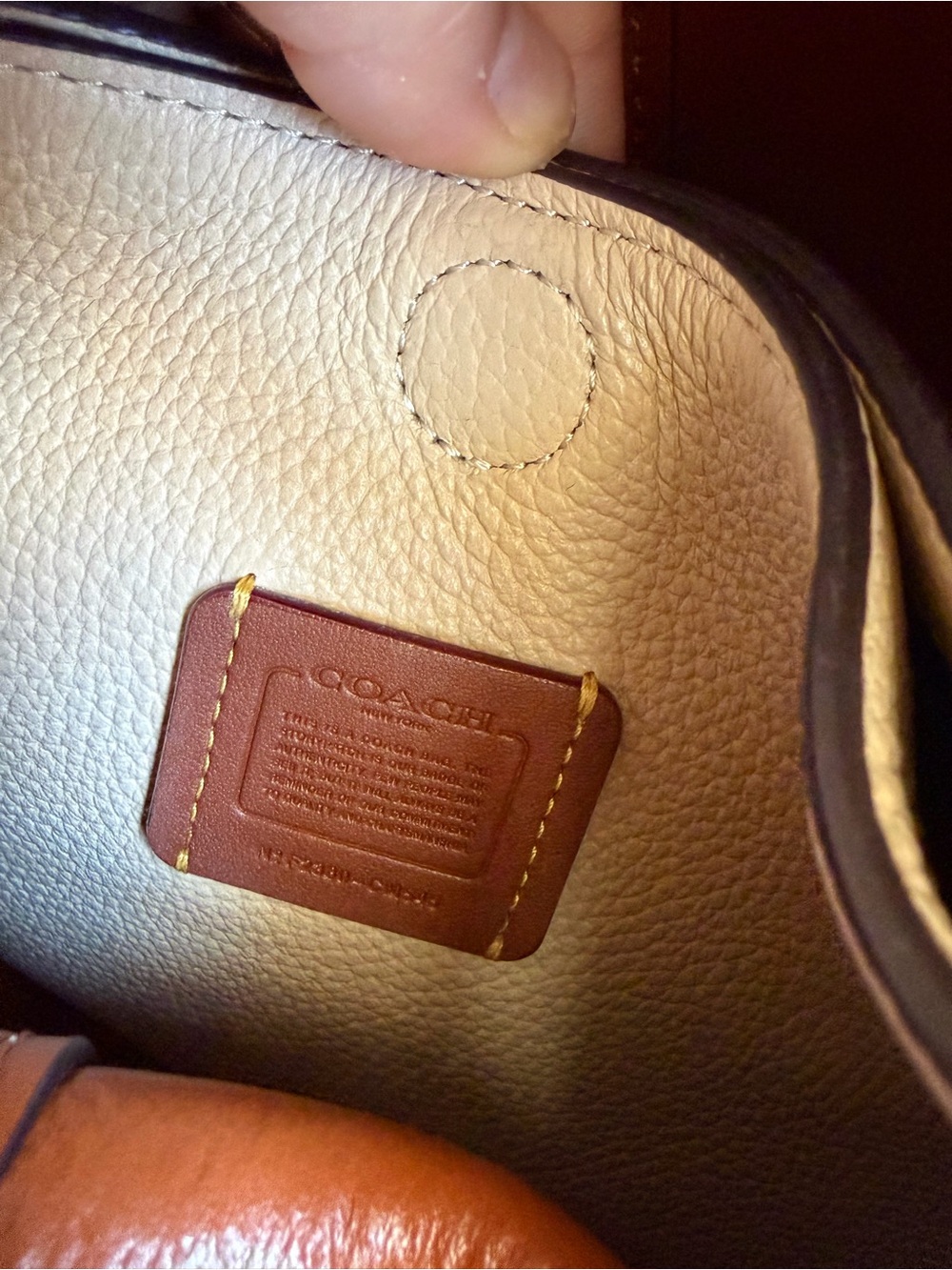 Coach Lana 23 Pebbled Leather Cream Shoulder Bag with Removable Strap - Picture 3 of 9